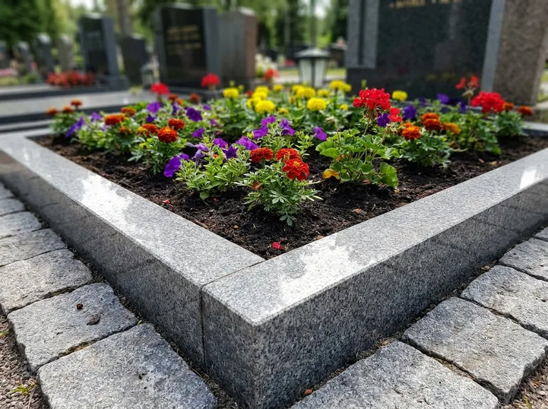 Цветник и многолетники в озеленении могильного участка в Якутске