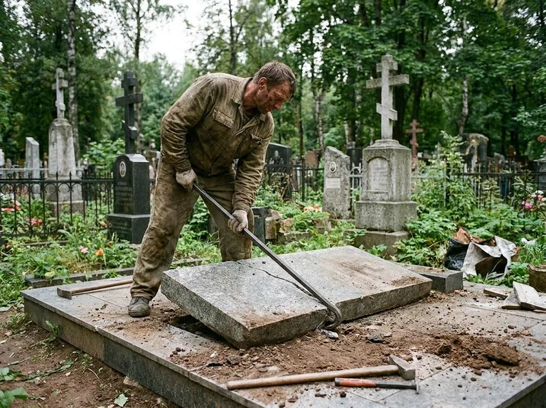 Демонтаж гранитной плитки и мощения участка в Якутске