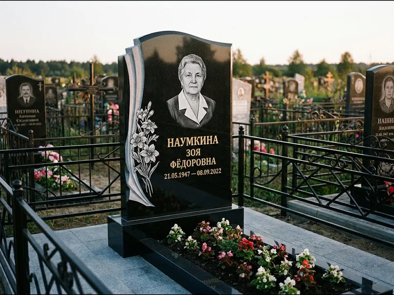 Гравировка портрета на чёрном граните — выполненная работа 6 в Якутске