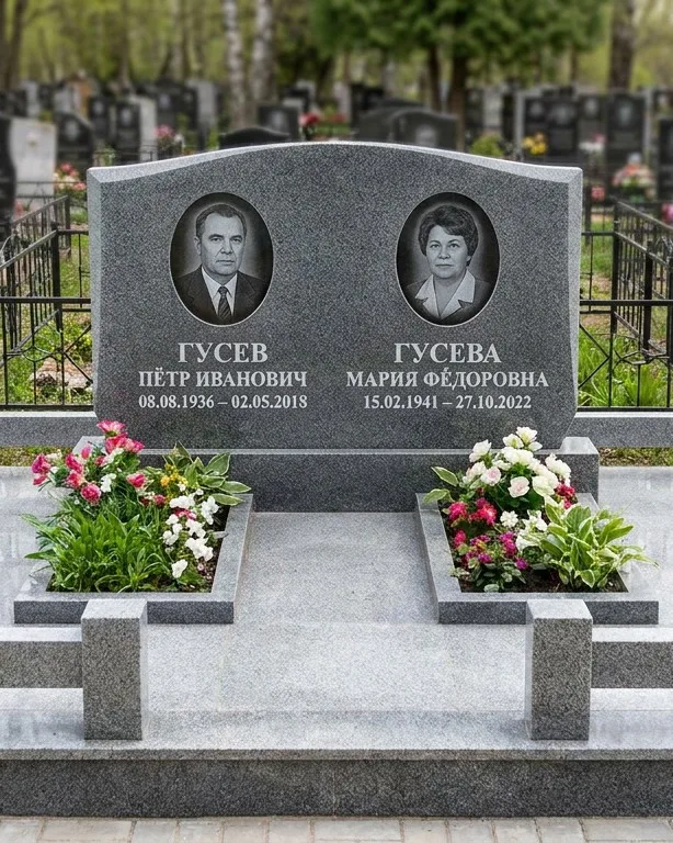 Памятник под ключ из белого мрамора в Якутске