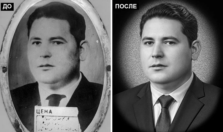 Ретушь фото на памятник — реставрация фотографии: до и после в Якутске