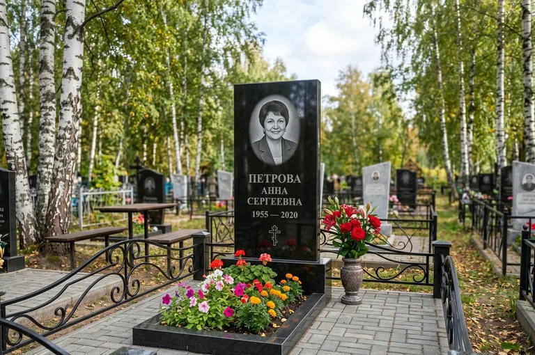 Установка гранитного памятника на могилу в Якутске