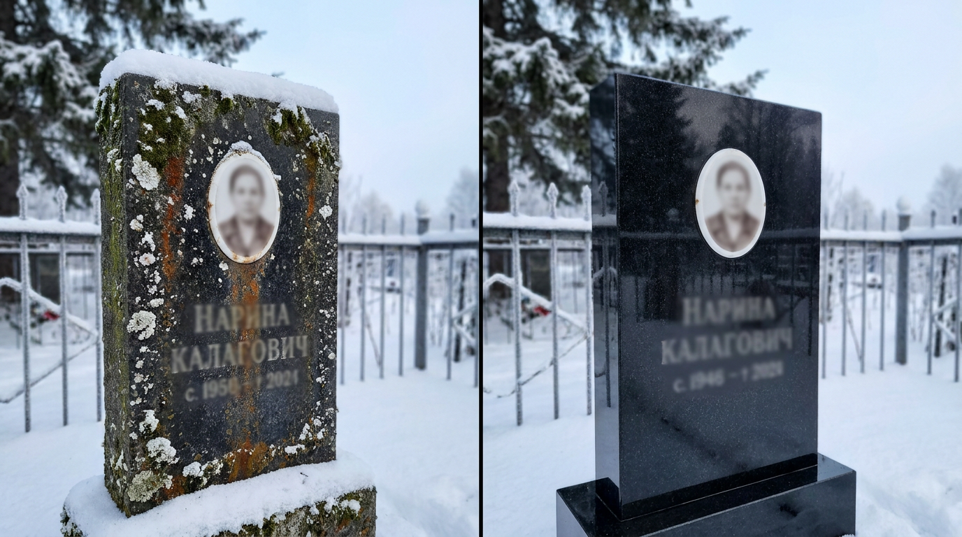 Реставрация памятника в Якутске — пример 1