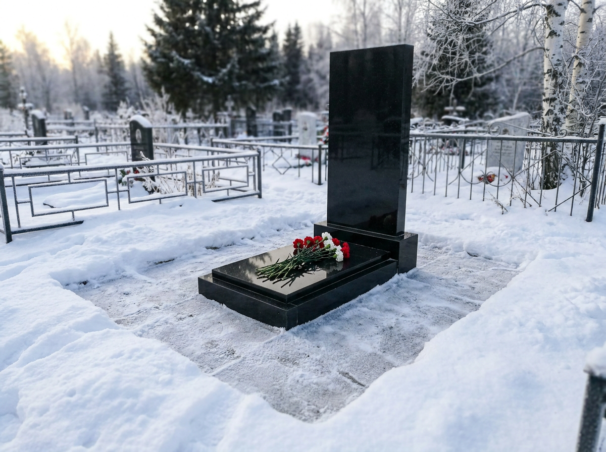 Уборка могилы в Якутске — пример 4