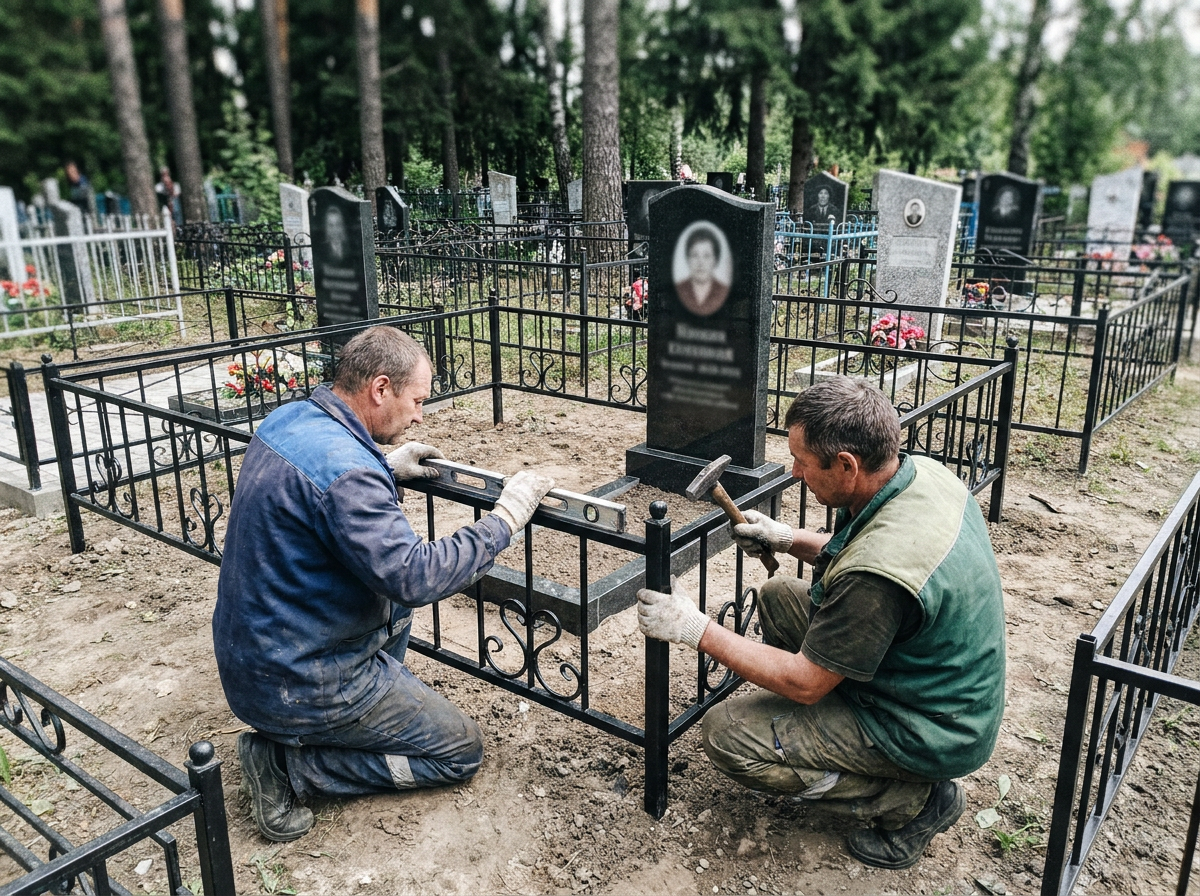 Установка ограды в Якутске — пример 3